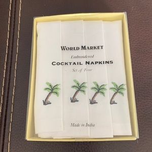 World Market embroidered Cocktail Napkins